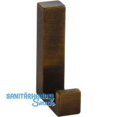 Mantelhaken Doradus 2 Breite 15 mm, H�he 61 mm, ZN Messing schwarz geb�rstet