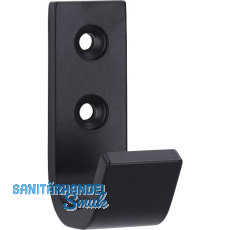 Mantelhaken Neso Breite 19 mm, Höhe 54 mm, Aluminium schwarz matt Mantelhaken Neso Breite 19 mm, Höhe 54 mm, Aluminium schwarz matt