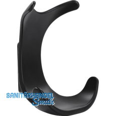 Huthaken Verto zu Akustikpaneel, Zinkdruckguss schwarz matt