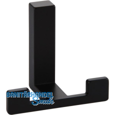 Mantelhaken Doradus 1 zu Akustikpaneel, Breite 70 mm, Zinkdruckguss schwarz matt