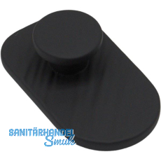 Mantelhaken Cozy Hook 3 - Platte abgerundet Haken glatt, Kunststoff schwarz