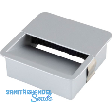 PAMAR Kabeldurchgang mit Staubschutzb�rste 76x76 mm, Zinkdruckguss alufarbig