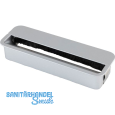 PAMAR Kabeldurchgang mit Staubschutzb�rste 152x52 mm, Zinkdruckguss alufarbig
