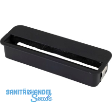 PAMAR Kabeldurchgang mit Staubschutzb�rste 152x52 mm, Zinkdruckguss schwarz matt