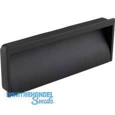 Muschelgriff Miach Breite 162 mm, H�he 60 mm, ZN schwarz matt