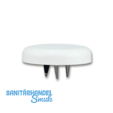 Nagelgleiter mit 3 Einschlagdorne, rund, �27, Kunststoff wei�