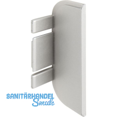 Endkappe Aktor C-Profil, Kunststoff silberfarbig