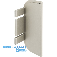 Endkappe Aktor C-Profil, Kunststoff edelstahlfarbig