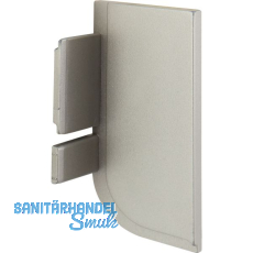 Endkappe Aktor L-Profil rechts, Kunststoff edelstahlfarbig