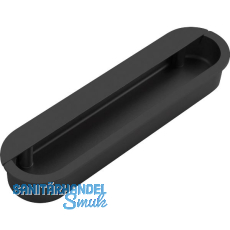 Muschelgriff Dotis Breite 129, Einlass 125 x 30, Zinkdruckguss schwarz matt