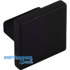 Knopf Dulis 35 x 35 mm, Tiefe 23 mm, Zinkdruckguss schwarz matt