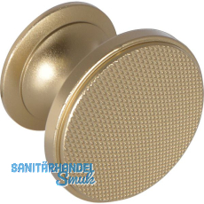 Knopf Aker � 35 mm, Tiefe 25 mm, Aluminium vermessingt matt eloxiert