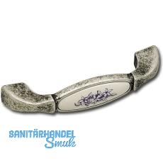 Griff Tampa LA 96 mm, ZN/Kunststoff altsilber/Blume blau