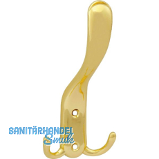 Huthaken Canelli Breite 78 mm, H�he 160 mm, Zinkdruckguss vermessingt poliert