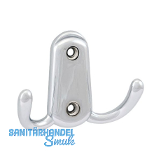 Mantelhaken Canelli Breite 78 mm, H�he 55 mm, Zinkdruckguss verchromt poliert