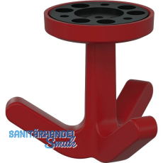 Dreifach-Drehhaken HEWI 477.94B030 elastisch, Kunstoff TPU rubinrot matt Dreifach-Drehhaken HEWI 477.94B030 elastisch, Kunstoff TPU rubinrot matt