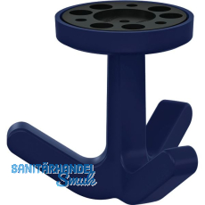 Dreifach-Drehhaken HEWI 477.94B030 elastisch, Kunstoff TPU stahlblau matt