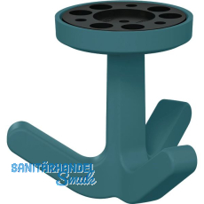 Dreifach-Drehhaken HEWI 477.94B030 elastisch, Kunstoff TPU aquablau matt