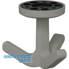 Dreifach-Drehhaken HEWI 477.94B030 elastisch, Kunstoff TPU felsgrau matt