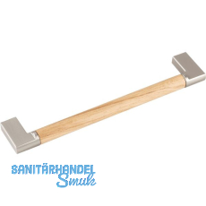 Griff Honos LA 160, Breite 174 mm, Eiche lackiert/Zinkdruckguss Edelstahl Effekt Griff Honos LA 160, Breite 174 mm, Eiche lackiert/Zinkdruckguss Edelstahl Effekt