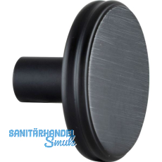 Knopf Isis � 35 mm, Tiefe 24 mm, Zinkdruckguss eisenf�rbig geb�rstet matt