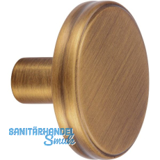 Knopf Isis � 35 mm, Tiefe 24 mm, Zinkdruckguss messing schwarz geb�rstet