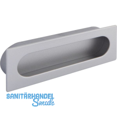 Muschelgriff Azan Breite 125 mm, Einlassmaß 121 x 39 mm, ZN alufarbig Muschelgriff Azan Breite 125 mm, Einlassmaß 121 x 39 mm, ZN alufarbig