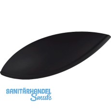 Muschelgriff Moss zum Aufschrauben, Breite 126 mm, Zinkdruckguss schwarz matt