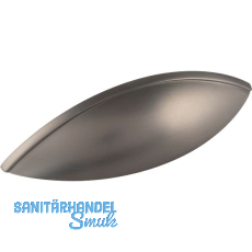 Muschelgriff Moss zum Aufschrauben, Breite 126 mm, Zinkdruckguss grau