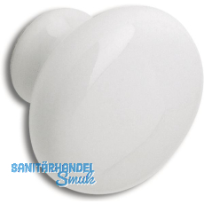 Knopf Pandora ø 37 mm, Tiefe 28 mm, Porzellan weiß Knopf Pandora ø 37 mm, Tiefe 28 mm, Porzellan weiß