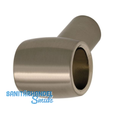 Rohrhalter mit glattem Fu�, Zamak Edelstahl Effekt