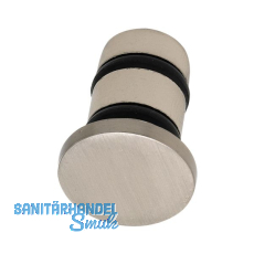 Endkappe Modern mit Gewindestift und KSmuffe, Zamak Edelstahl Effekt