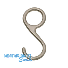 S-Haken geschlossen, Zamak Edelstahl Effekt S-Haken geschlossen, Zamak Edelstahl Effekt