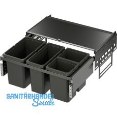 VS ENVI Space Abfalltrennsystem KB 800 mm 1 x 22/1 x 16/2 x 10 Liter Lava