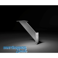 Konsole Korfu schr�g 60 x 10 mm, H�he 220 mm, Tiefe 225 mm, Stahl verchromt pol.