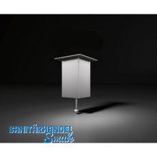 Barkonsole Jumbo 80 x 80 x 170 mm gerade Aluminium Edelstahl-Effekt Barkonsole Jumbo 80 x 80 x 170 mm gerade Aluminium Edelstahl-Effekt