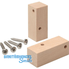 Montageset Holz L-Profil, Buche roh Montageset Holz L-Profil, Buche roh