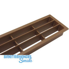 L�ftungsgitter 458 x 65 mm Kunststoff Braun