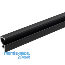 ALUMIS Sockelsystem Sockelblende oben 5000 mm schwarz