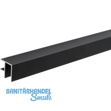 ALUMIS Sockelsystem Winkelabschluss 5000 mm Aluminium schwarz