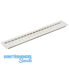 Lüftungsgitter 400 x 80 mm Aluminium weiß beschichtet Lüftungsgitter 400 x 80 mm Aluminium weiß beschichtet