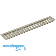 L�ftungsgitter 2000 x 130 mm Aluminium/Titan Edelstahl-Effekt