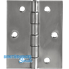 Scharnier DIN 7954 B halbbreit 80 x 58 mm, Edelstahl