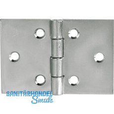 Scharnier DIN 7954 D breit 50 x 75 mm, Stahl verzinkt Scharnier DIN 7954 D breit 50 x 75 mm, Stahl verzinkt