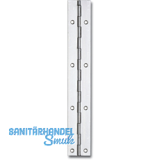 Stangenscharnier gebohrt 1740 x 25 mm, Stahl vernickelt