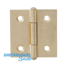 METALURGIA Knopfscharnier - leichte Ausf�hrung 50 x 50 mm, Stahl vermessingt