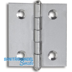 METALURGIA Knopfscharnier - leichte Ausf�hrung 30 x 30 mm, Stahl glanzvernickelt
