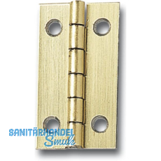 SCHMALE Kassettenscharnier Standard, 20x15 mm, Stahl vermessingt