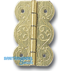 SCHMALE Kassettenscharnier Stil, 50x16 mm, Stahl vermessingt