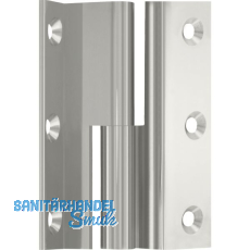 M�belband Kr�pfung D, Zylinderkopf links, 50x33 mm, Messing vernickelt poliert